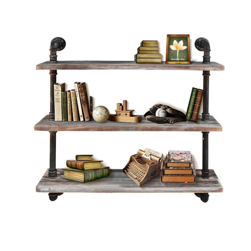 Vintage Wooden Floating Wall Shelf Shelves Display Bookshelf Storage Rack Holder Buy Wall Shelves Hooks 399458