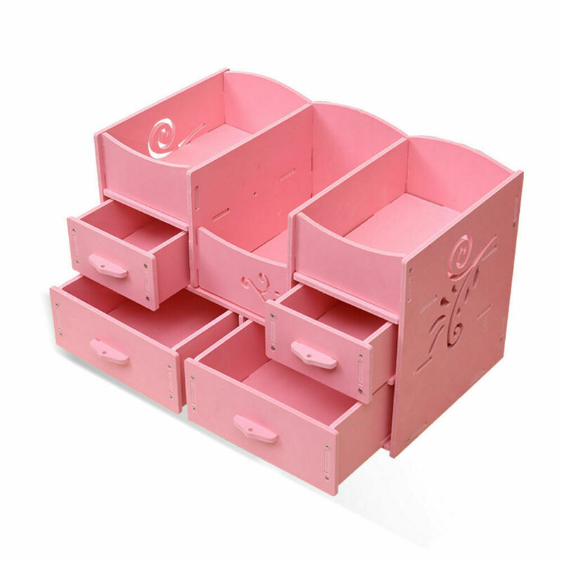 Wood Plastic Makeup Cosmetic Diy Holder Jewellery Case Storage
