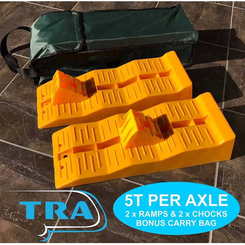 3 Stage Levelling Ramps with Chocks & Bag for Caravan RV Buy Caravan Levellers 345389