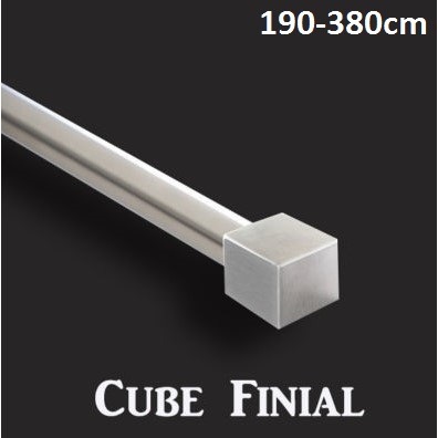 Extendable Curtain Rod And Cube Finial Set 380cm Buy Curtain