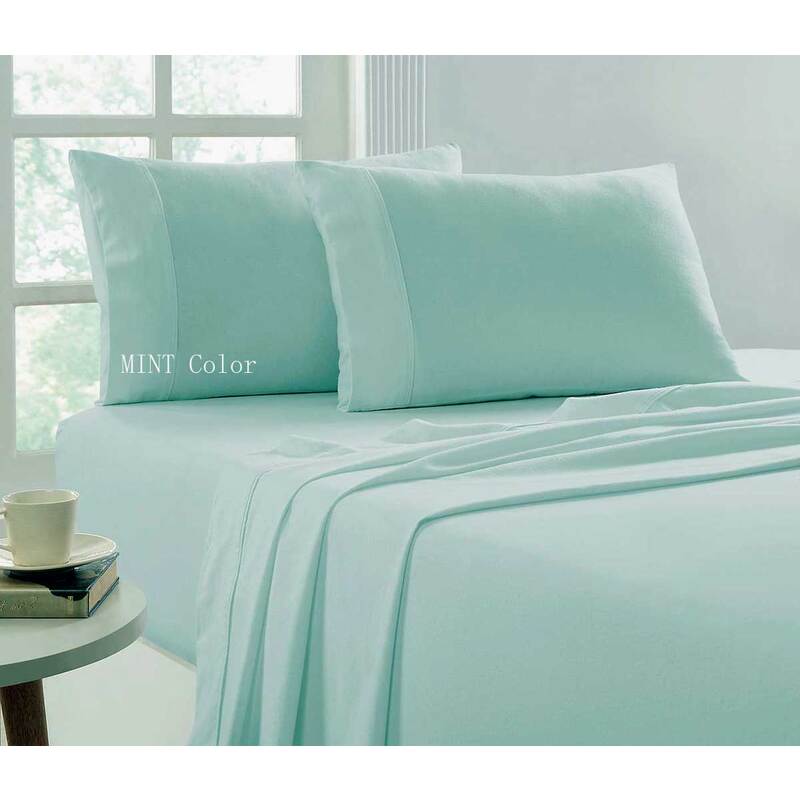 100% Egyptian Cotton Flannelette Sheet Set (Multiple Options ) | Buy ...