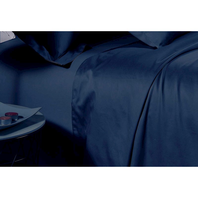 500TC Cotton Sateen Navy Blue Fitted Sheet (Queen / King Options) Buy