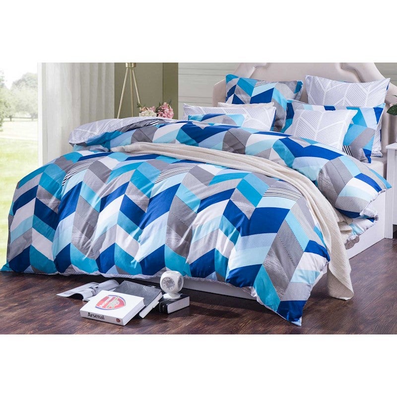 King Size Tory Chevron 3pcs Quilt Cover Set Buy King Quilt Cover
