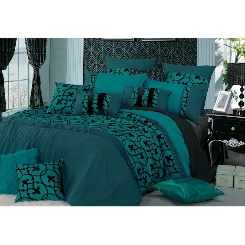 Queen Size Teal Green 3pcs Quilt Cover Doona Cover Set Buy