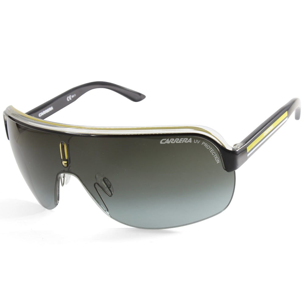 Carrera Topcar 1 Kbn Pt Shiny Black And Yellow Grey Gradient Unisex Shield Sunglasses Buy Men S