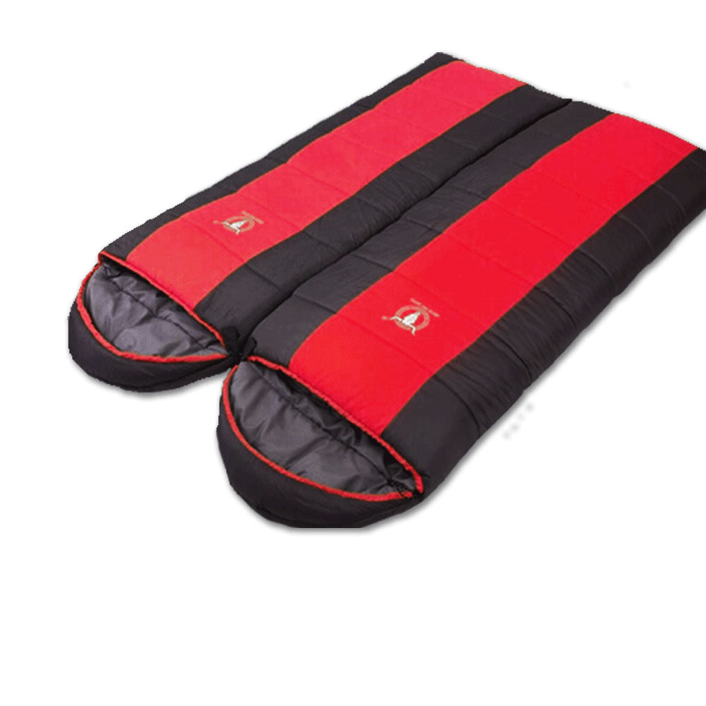Double Camping Envelope Twin Sleeping Bag Thermal Tent Hiking Winter
