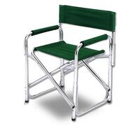 Directors Aluminium Folding Chair Camping Picnic Director Fishing Foldable Green