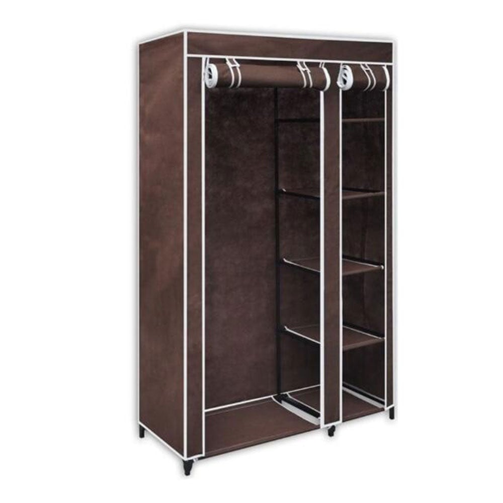 5 Shelves Brand New Easy To Assemble Portable Wardrobe Brown Buy