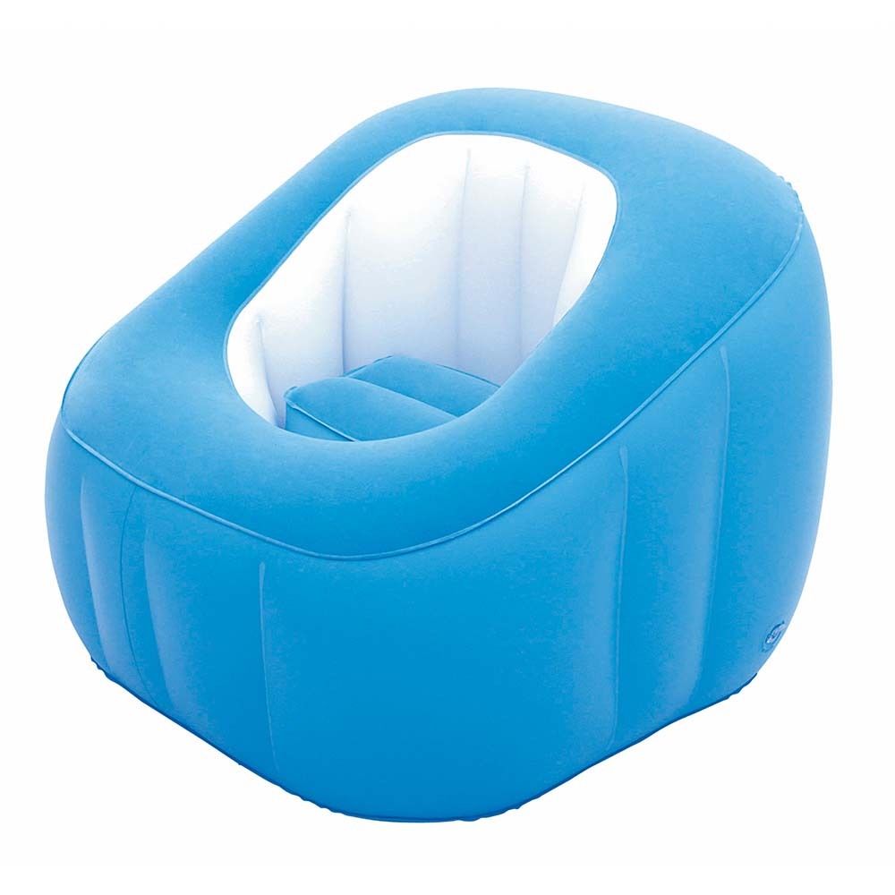 Bestway Cube Inflatable Air Chair Ottoman Indoor Outdoor Blue Buy