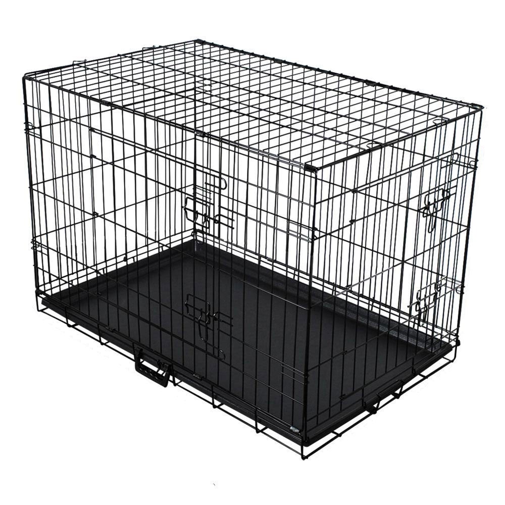 Collapsible Pet Dog Cage Wire Metal Crate Kennel Portable Puppy Cat ...