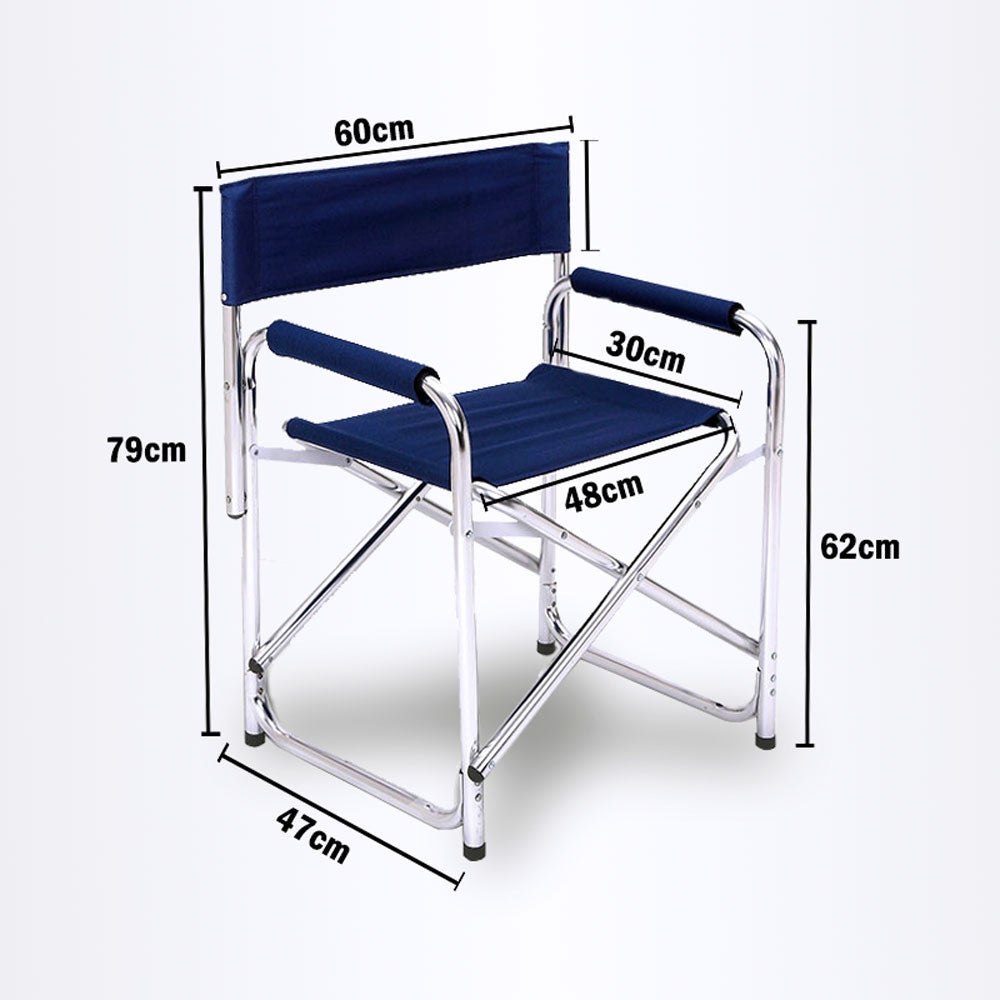 Directors Aluminium Folding Chair Camping Picnic Director Fishing