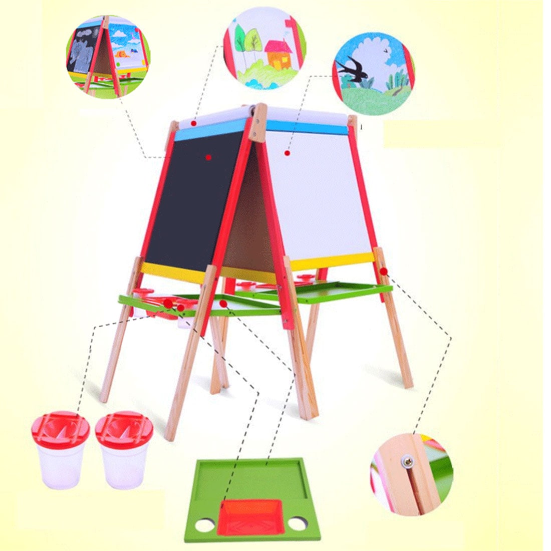BABY BATH /& ROOM THERMOMETER MOON /& BACK CHALKBOARD SET