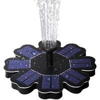 Solar Powered Fountain Pump wi/ different Spray Pattern Heads for Pool, Garden, Pond