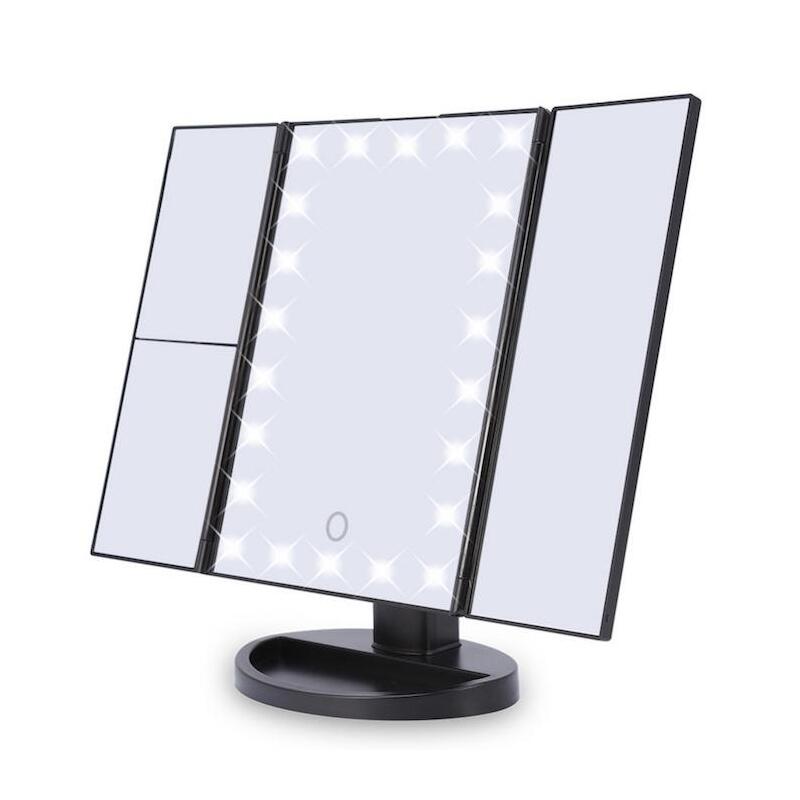 Tri-fold makeup mirror with led lights Tri-Fold Makeup Mirror with LED Lights | Buy Makeup Mirrors - 333118
