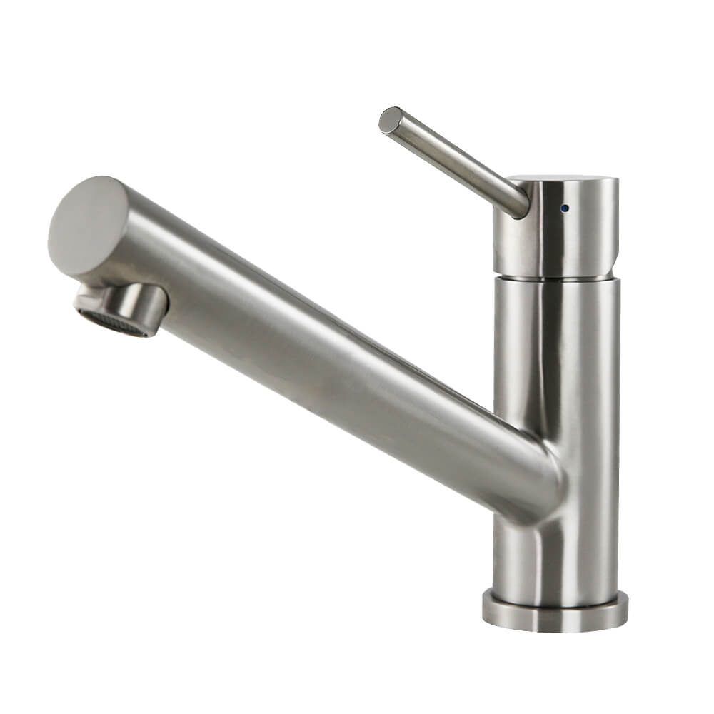 Oskar - Brushed Stainless Steel Kitchen Mixer Tap | Buy ...