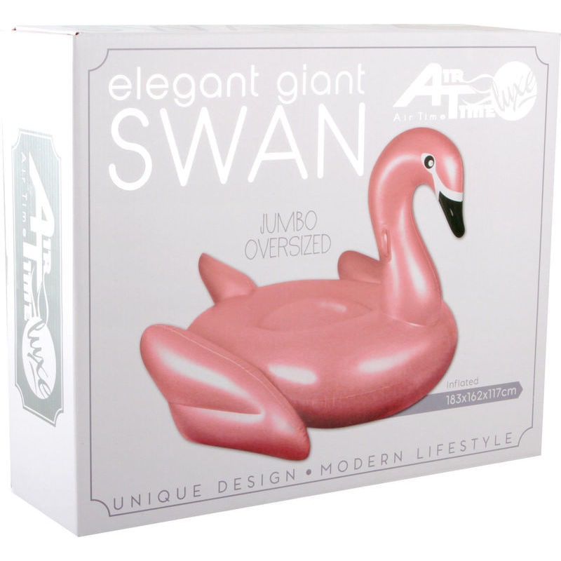 Giant Inflatable Pool Swan Air Float in Rose Gold Buy Pool Loungers