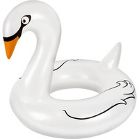 Inflatable Swan Swimming Pool Air Ring Pearl White