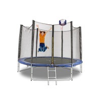 12ft Round Trampoline with Ladder & Basketball Hoop