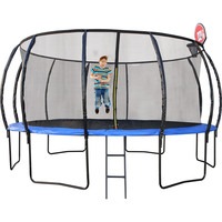 14ft Round Trampoline with Ladder  Shoe Bag & Hoop
