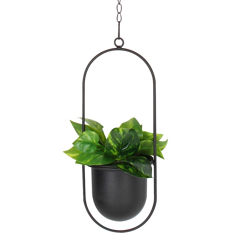 Ova S/2 Metal Pot Plant Hanger Black Buy Plant Stands 914574
