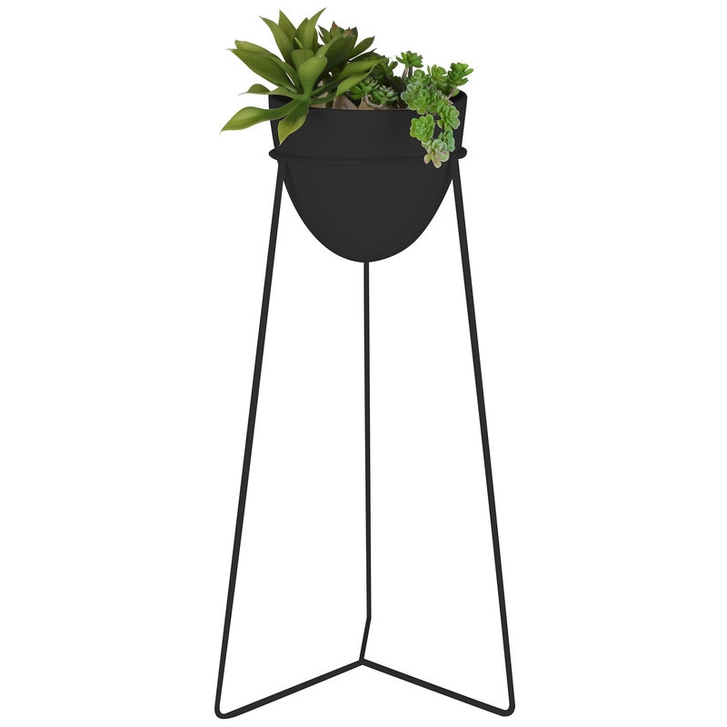 Trepo Metal Pot Plant Stand Black 26cm X 24cm X 53cm Buy Plant