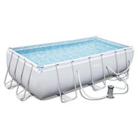 Bestway 4.04m x 2.01m x 1m Steel Frame Swimming Pool with 530gal Cartridge Filter Pump - 56426
