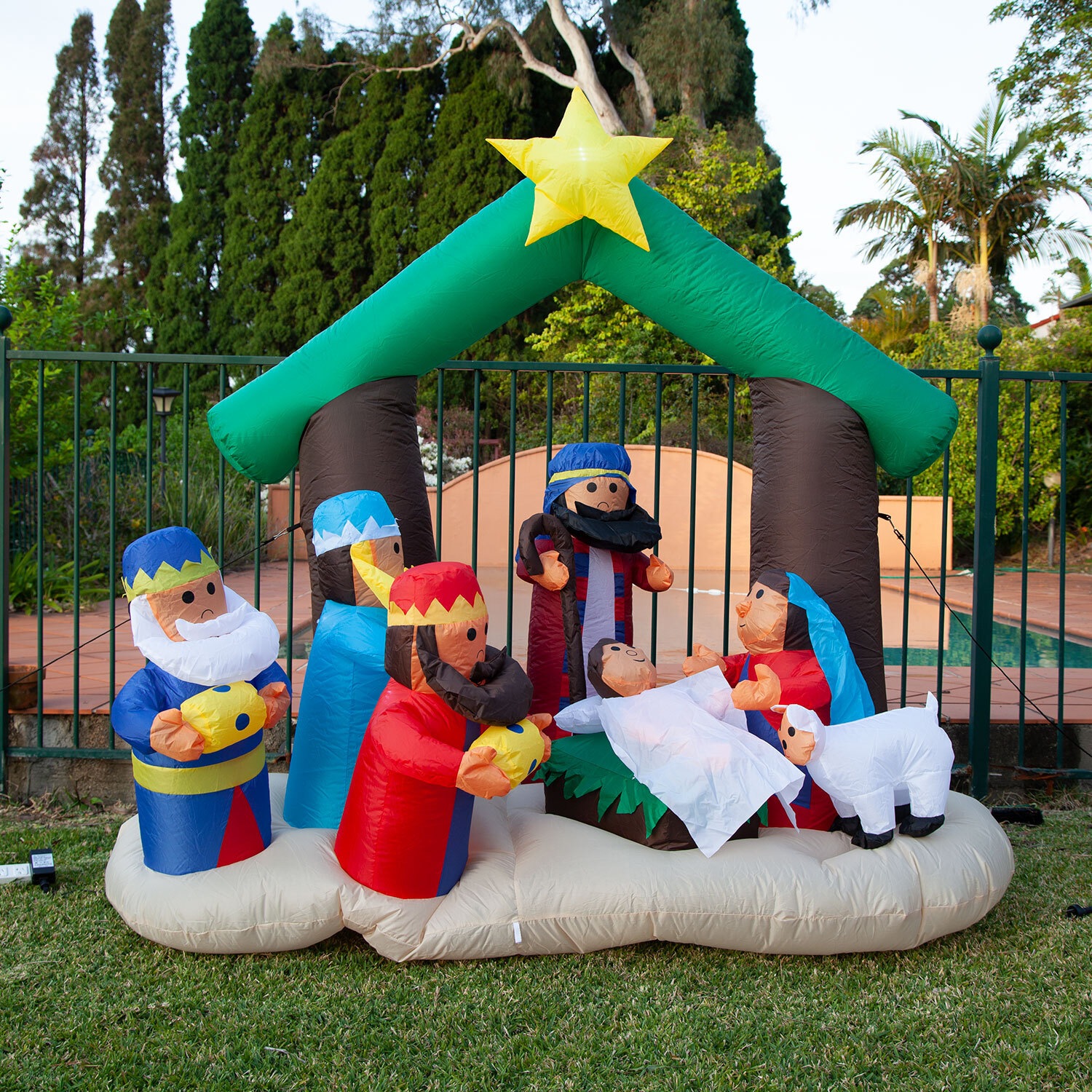 180cm Height Inflatable Nativity Scene with LED Light Buy Christmas