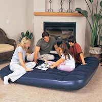 King Size Inflatable Air bed Mattress w/ pillow & Foot Pump