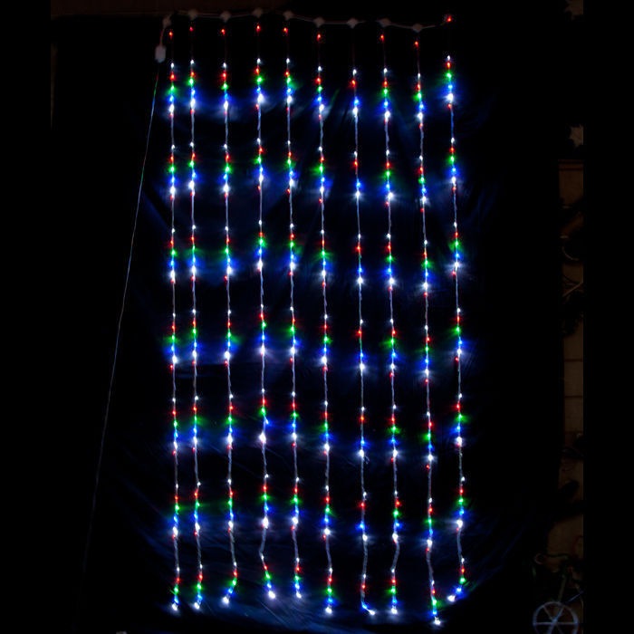 560 Led Waterfall Curtain Light Multi Color Christmas Decoration