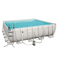 Bestway 56628 16ft Square Power Steel Swimming Pool 4.88x4.88x1.22m