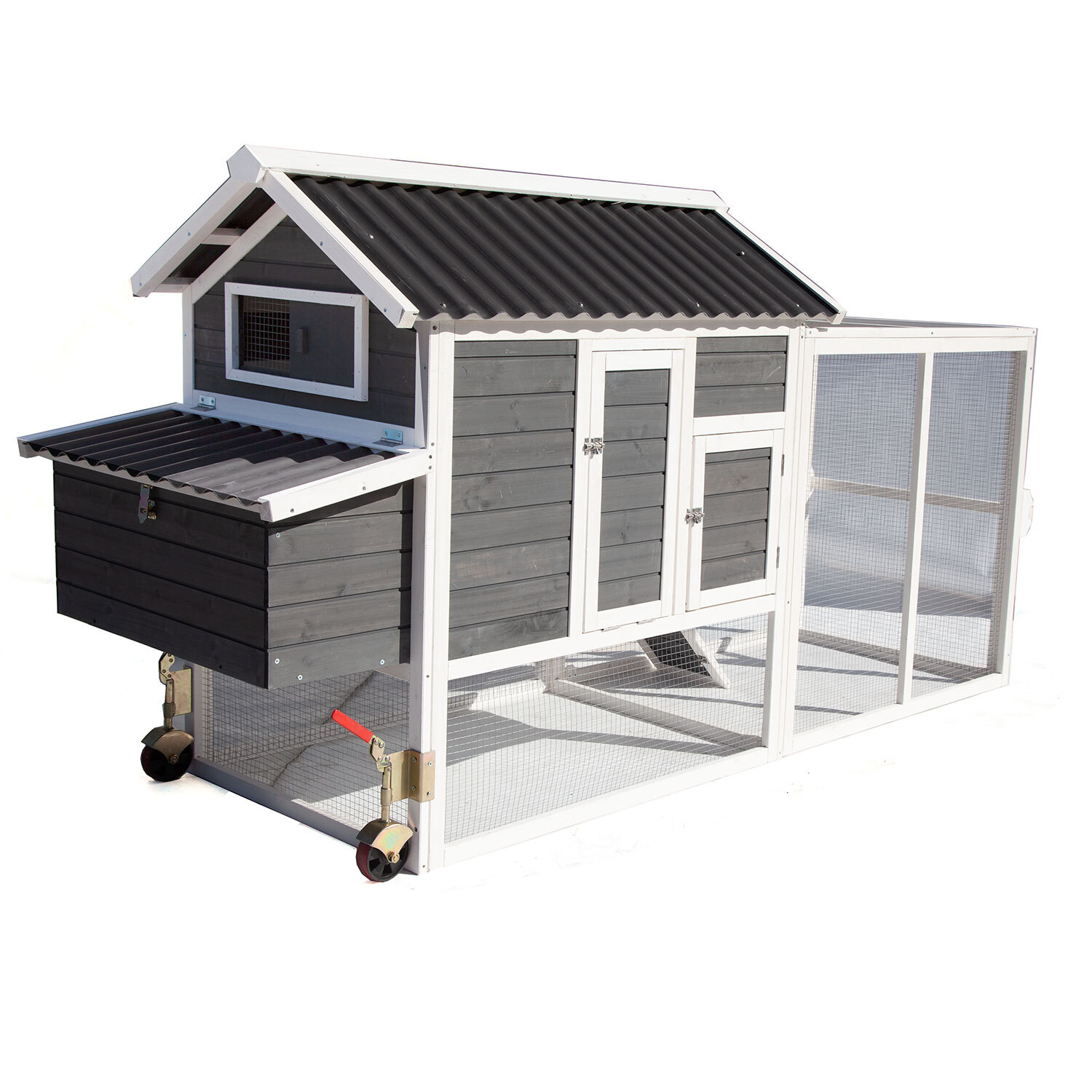  Chicken Coop with Run on Wheel PVC Roof Buy Small Animal 