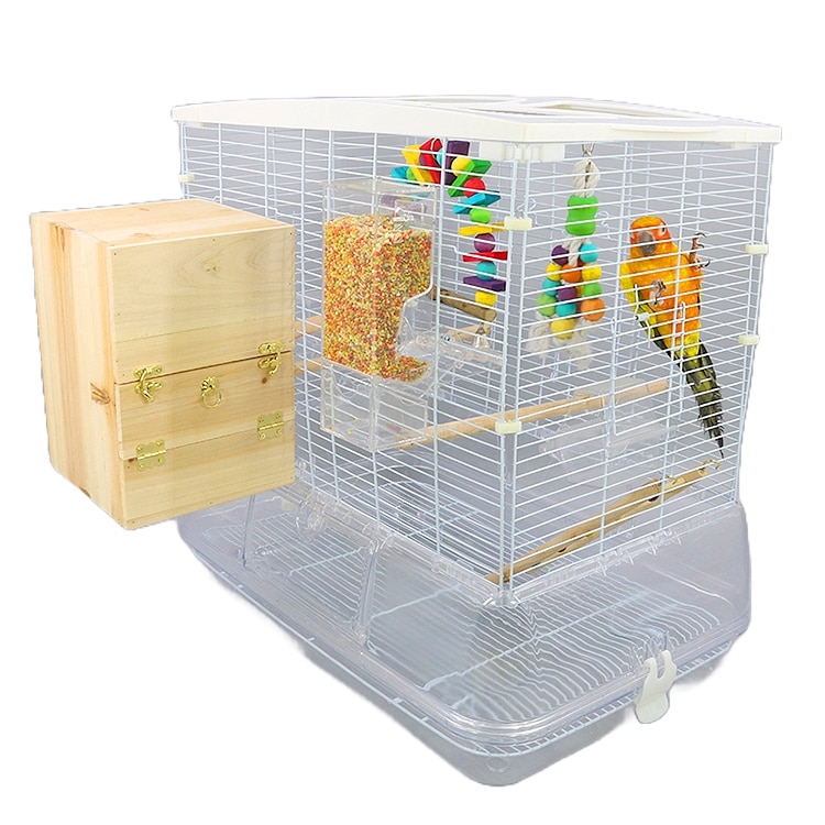 Flyline Messy Free Bird Cage with Clear Deep Base for Canary Buy Bird