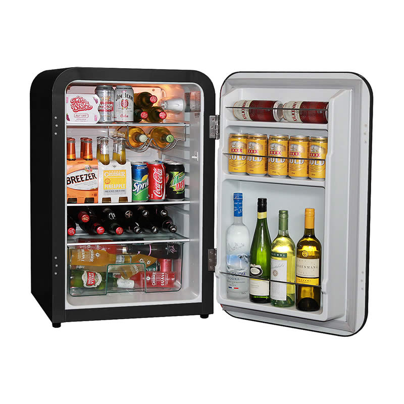 123L Retro Style Bar Fridge in Black Buy Bar Fridges 5060055578744