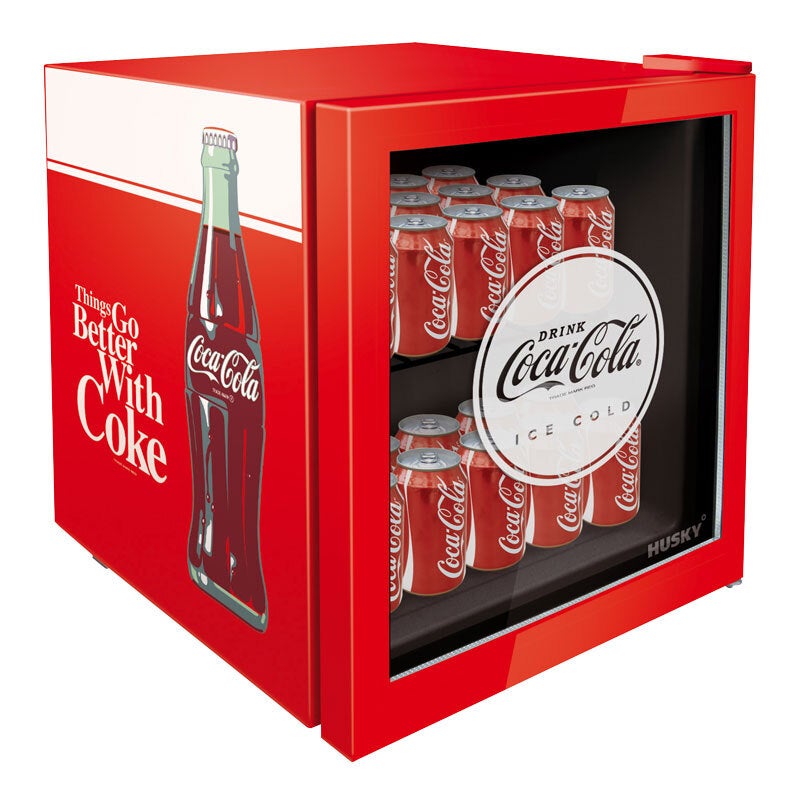 46l Coca Cola Glass Door Bar Fridge By Husky