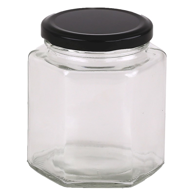36 Glass Jars 375ml/500gm Hexagonal Glass Jar for Honey Buy