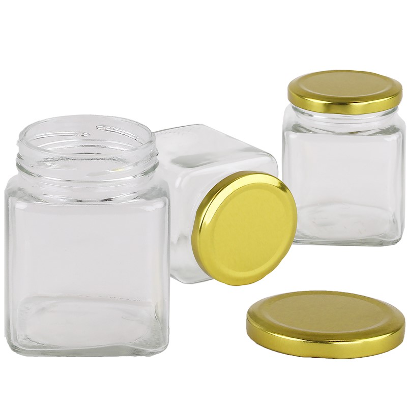 90 Glass Honey Jars 100ml/140gm size Square Jar Buy Beekeeping 860342