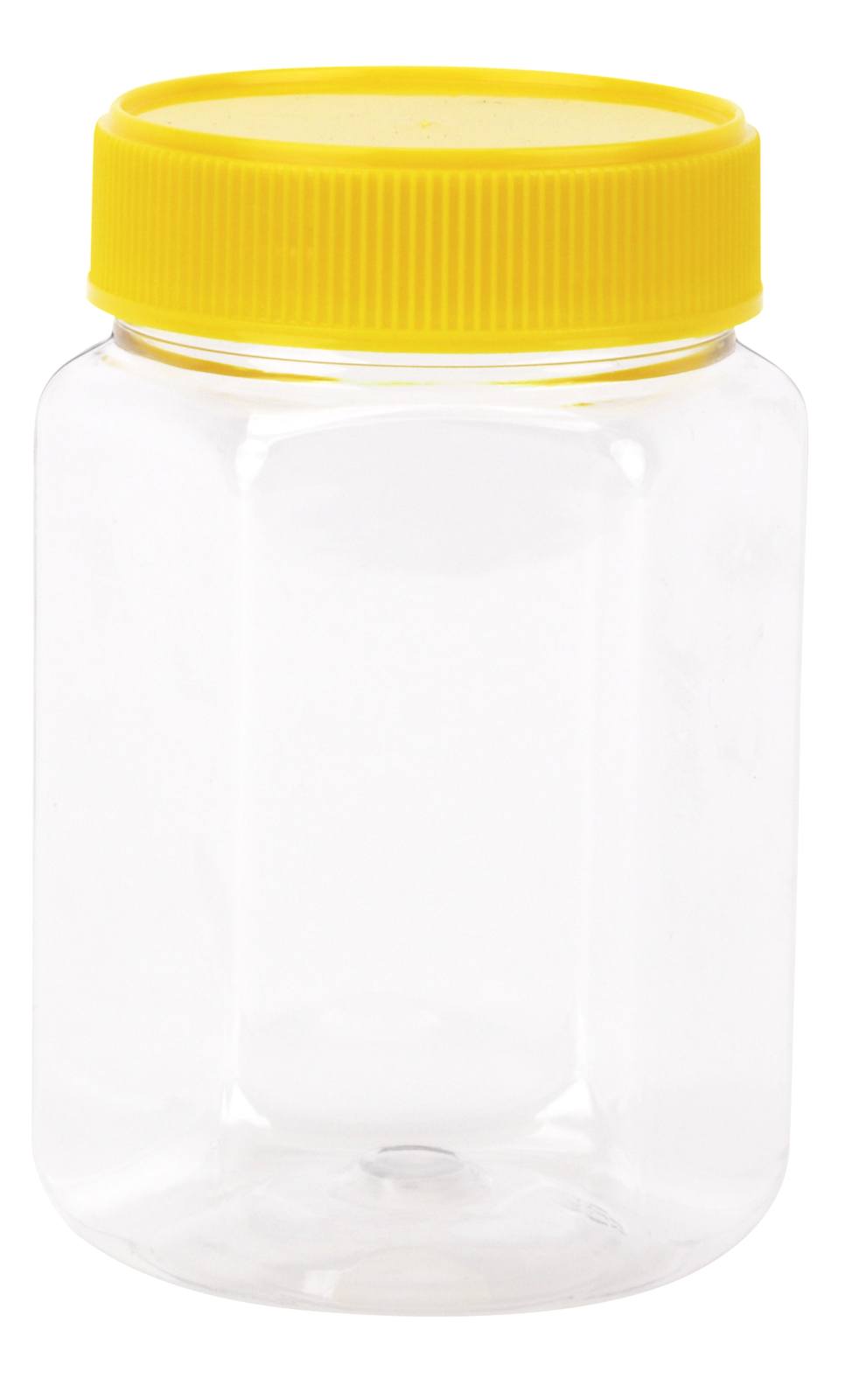 Carton 228pcs Jar and Lids 500g Plastic Hexagonal Honey Jar with Yellow