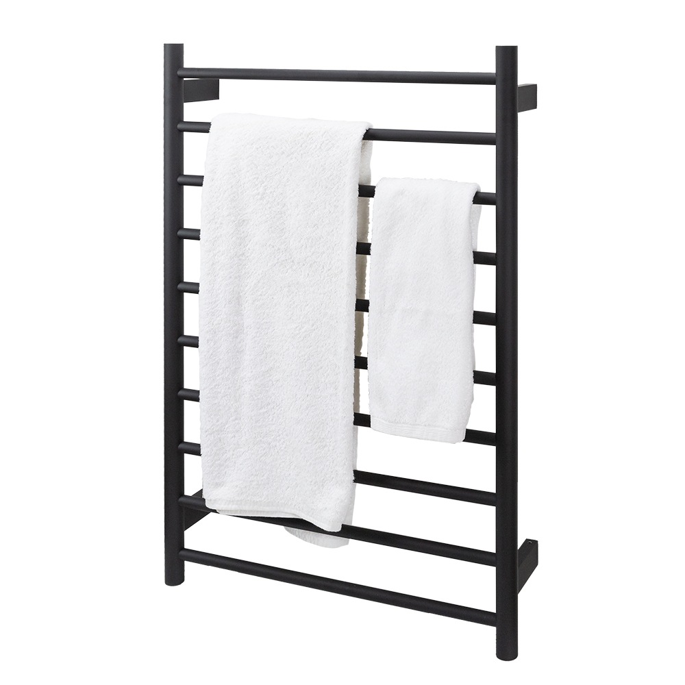 AGUZZO EZY FIT Dual Wired Round Tube Heated Towel Rail, 60 x 92cm