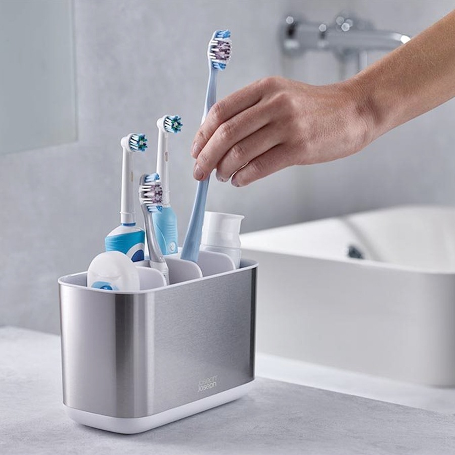 JOSEPH JOSEPH EasyStore Steel Large Toothbrush Caddy White Buy Shower & Bath Caddies 1572645