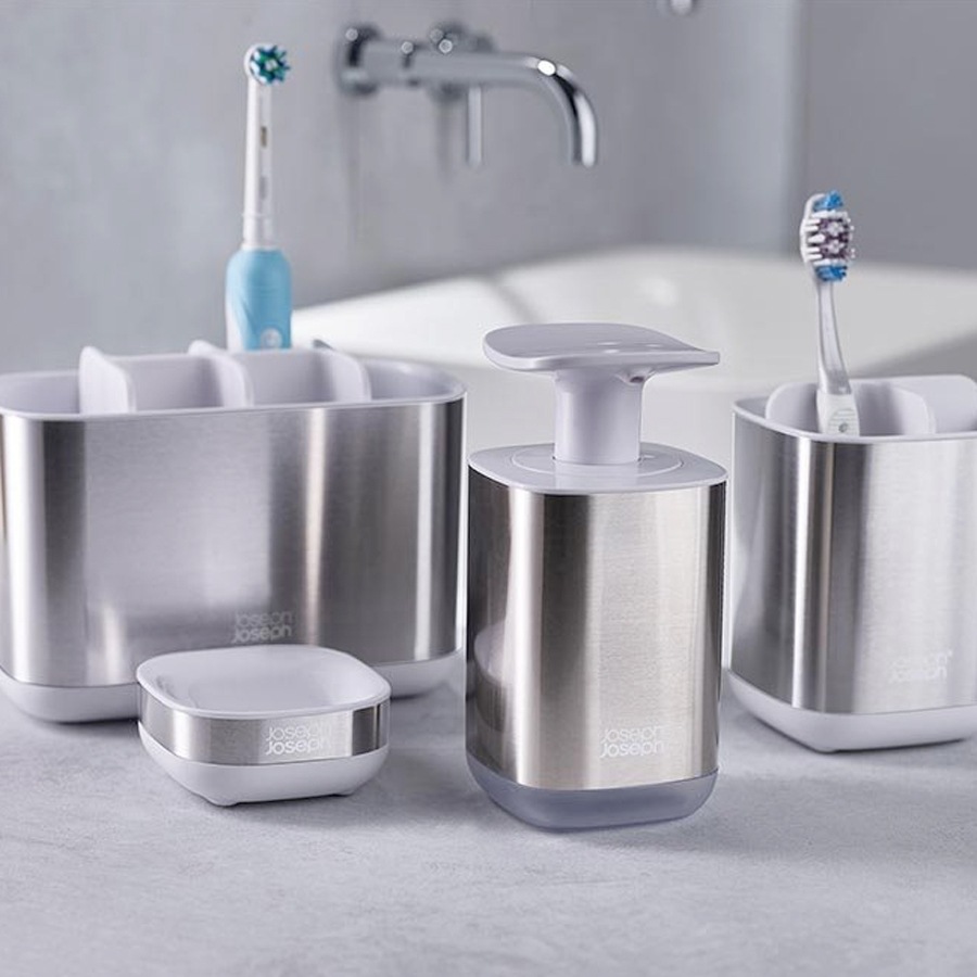 JOSEPH JOSEPH EasyStore Steel Large Toothbrush Caddy White Buy