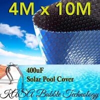 BLUE / BLACK 400 MICRON KASABubble TECHNOLOGY SWIMMING POOL COVER 4 x 10m