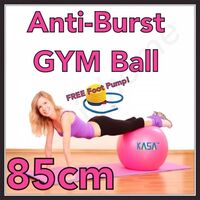 PINK 85cm SWISS BALL YOGA HOME GYM EXERCISE PILATES EQUIPMENT FITNESS BALL
