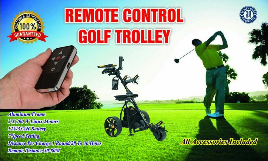 3Wheel Digital Electric Golf Buggy w/Remote Trolley 18 Holes Power