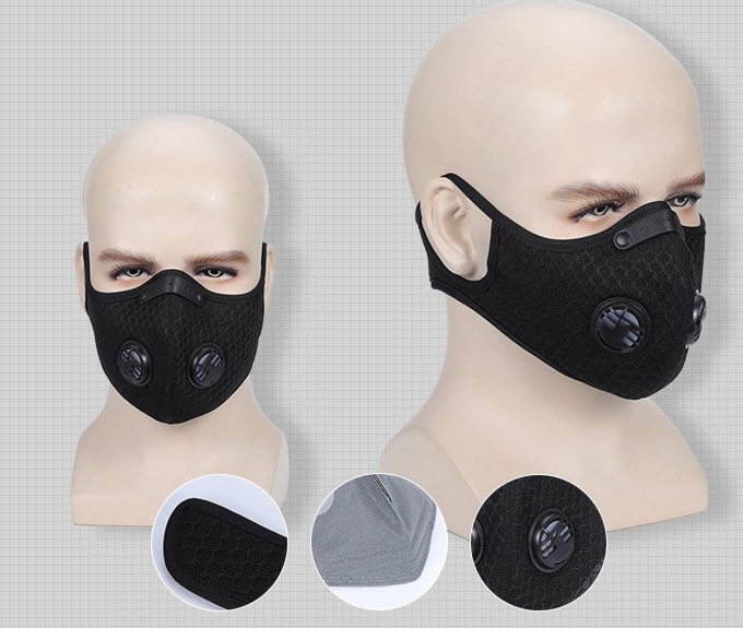 Dust FACE Mask N95 Activated Double Carbon filter Anti Dust Allergy ...