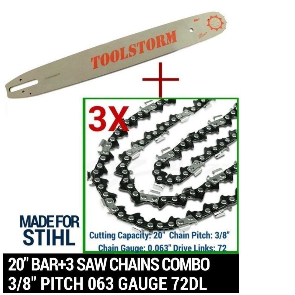 PRO CHAINSAW BAR & CHAIN COMBO REPLACEABLE SPROCKET NOSE 24" 3/8" 0.058" 84DL