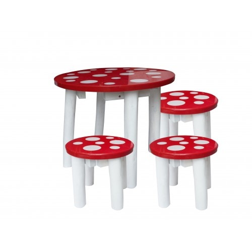 children's toadstool table and chairs