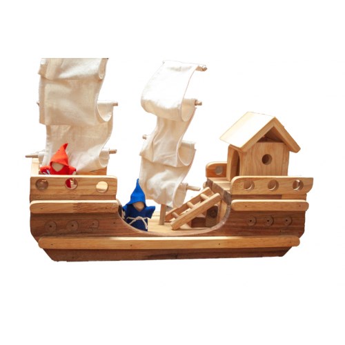 Wooden Pirate Ship Pretend Play | Buy Playsets - 8936074298607