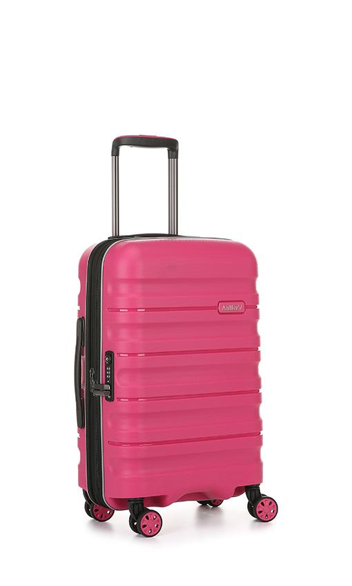 pink 4 wheel suitcase