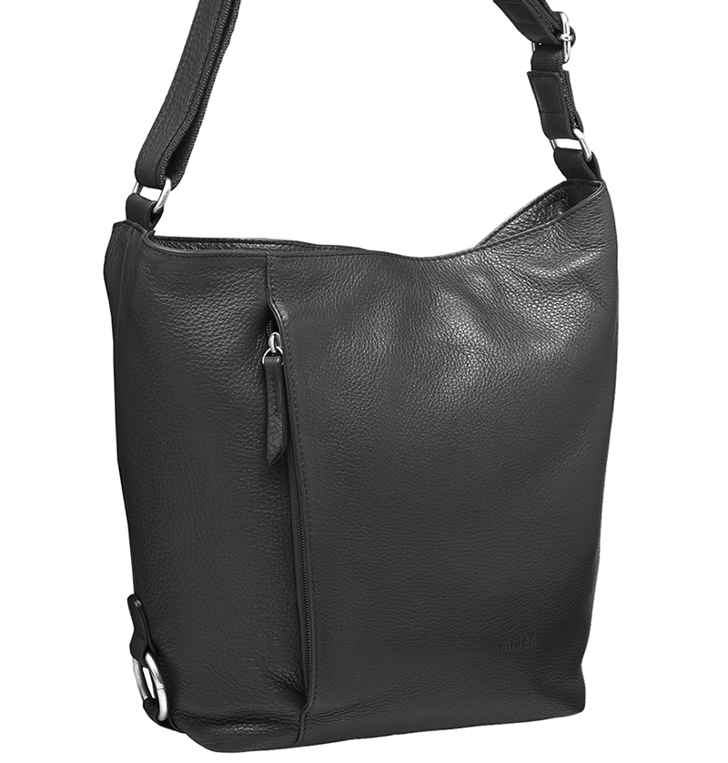 Milleni - Leather Bucket Bag - Black | Buy Handbags & Totes - 9321469980117