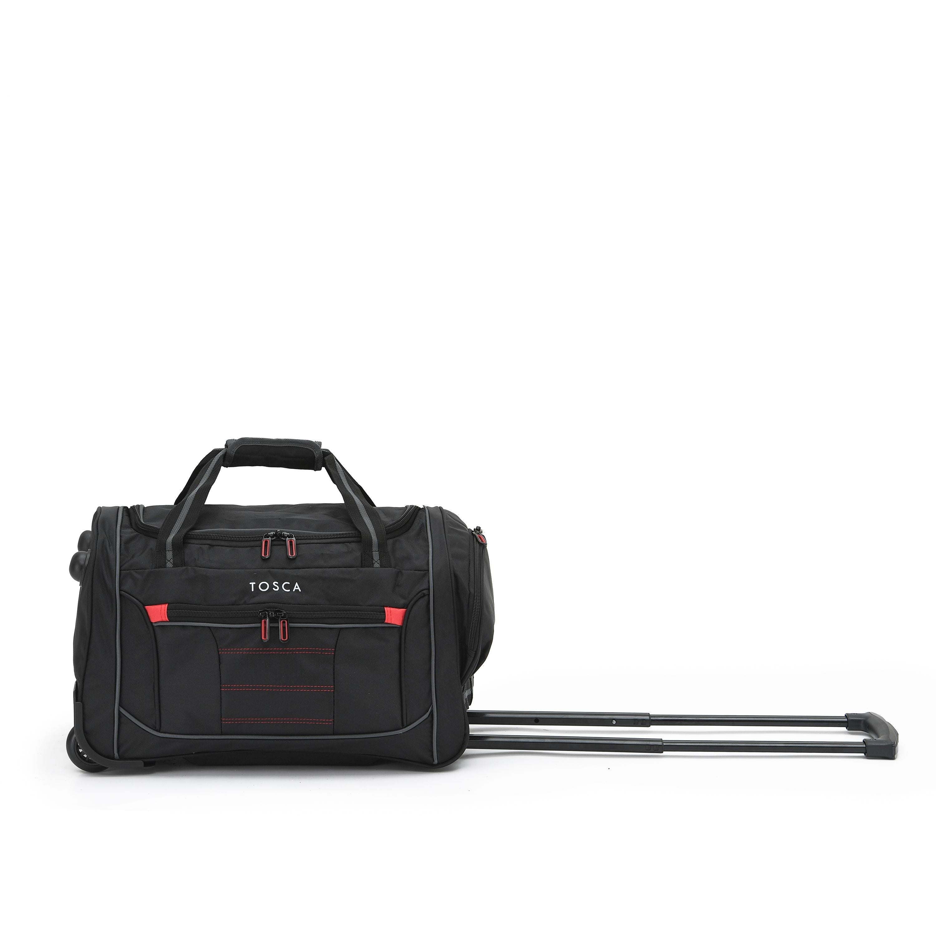 Tosca - TCA794TW/SA 48cm Small Wheeled Duffle Bag - Black/Red ...